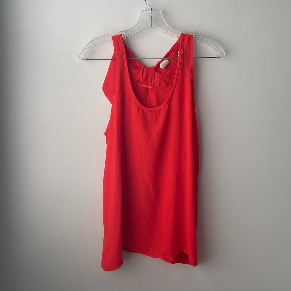 Brenda's Red Tank Top Blouse With Bow On The Back